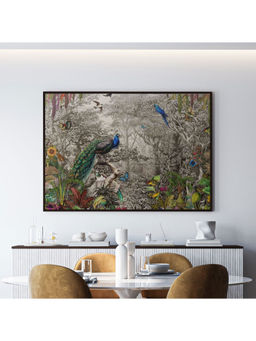 ARTCREST - Tropical Forest Large Painting Black Box Framed Canvas Wall Art