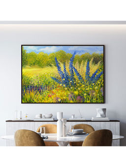ARTCREST - Wild Flowers Large Painting Black Box Framed Canvas Wall Art