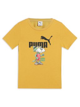 Puma - Yellow Super Boys Graphic Cotton T-shirt