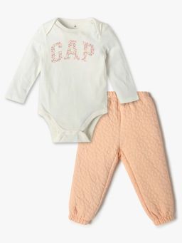 GAP - Peach Cotton Regular Bodysuit With Joggers