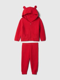GAP - Red Knitted Relaxed Hoodie With Joggers