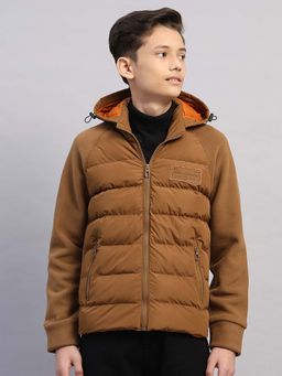 Monte Carlo - Brown Polyester Blend Regular Puffer Jacket