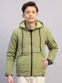 Monte Carlo - Green Polyester Blend Regular Jacket