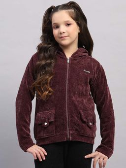 Monte Carlo - Burgundy Polyester Blend Regular Hoodie