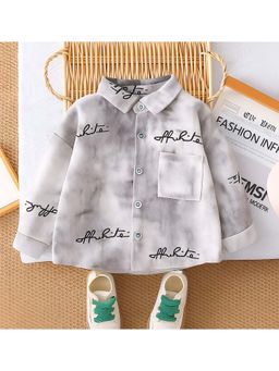 Googo Gaaga - Grey Cotton Straight Shirt