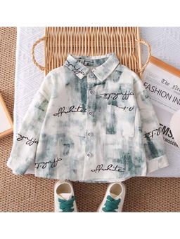 Googo Gaaga - Green Cotton Straight Shirt