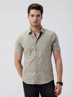 Crocodile - Rib Textured Cotton Shirt