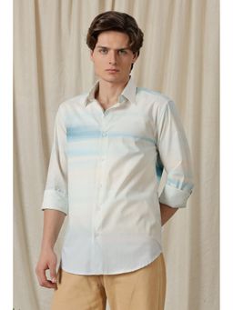 Eszett - Sky Printed Blue Shirt