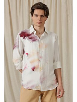 Eszett - White Textured Smudge Shirt