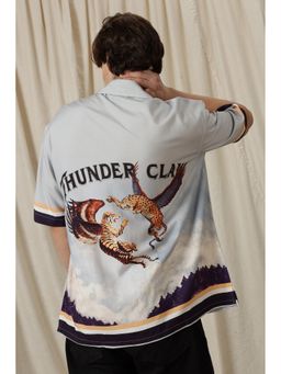 Eszett - Thunder Claw Blue Oversized Shirt