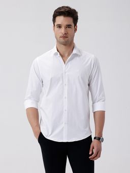 Crocodile - White Mercerized Stretch Shirt