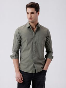 Crocodile - Olive Mercerized Stretch Shirt
