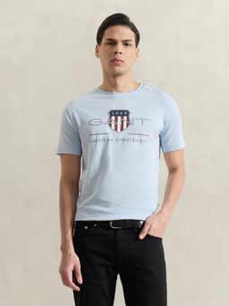 GANT - Men Blue Printed T-Shirt