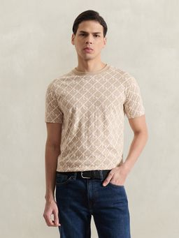 GANT - Men Beige Printed T-Shirt