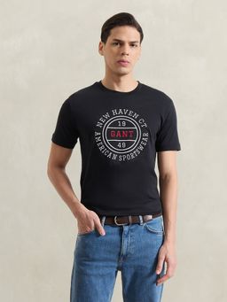GANT - Men'S Black Printed T-Shirt