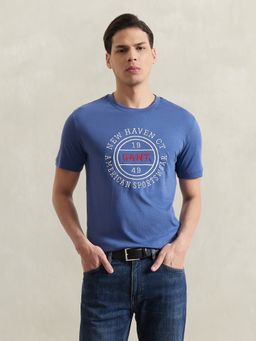 GANT - Men Blue Typography T-Shirt
