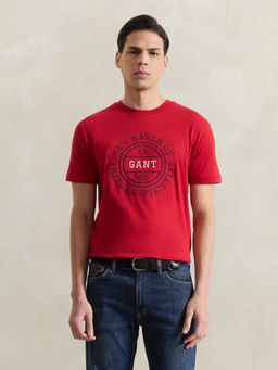 GANT - Men Red Typography T-Shirt