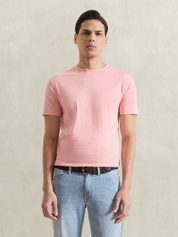 GANT - Men Pink Solid T-Shirt