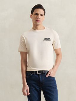 GANT - Men Cream Printed T-Shirt