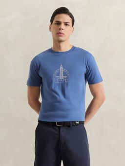 GANT - Men Blue Printed T-Shirt