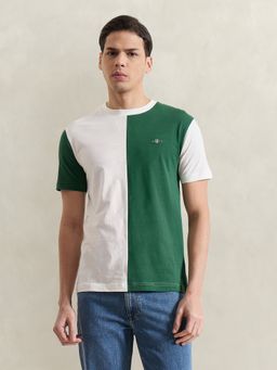 GANT - Men White Colourblocked T-Shirt