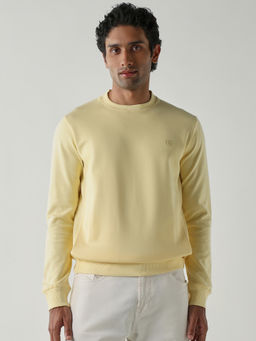 Reid & Taylor - Men Yellow Full Sleeves Sweatshirt