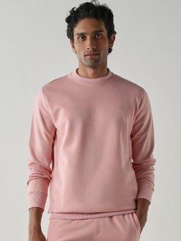 Reid & Taylor - Men Pink Full Sleeves Sweatshirt