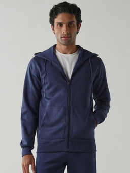Reid & Taylor - Men Blue Full Sleeves Hoodie