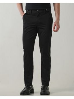 Reid & Taylor - Men Black Solid Chinos