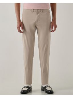 Reid & Taylor - Men Beige Solid Chinos