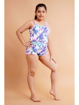 Keepfit - Kids Girls tropical Print sleeveless Bodysuit