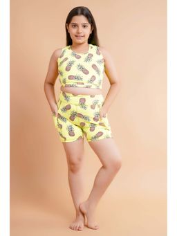 Keepfit - Kids Girls Printed Crop Top and Boy Shorts Swim