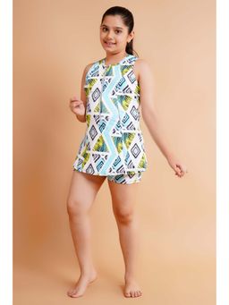 Keepfit - Kids Girls Sleeveless Swimsuit with Boy shorts