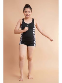 Keepfit - Kids Girls Sleeveless Swimsuit with V-shaped back - good support