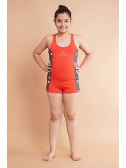 Keepfit - Kids Girls Sleeveless Swimsuit with V-shaped back - good support