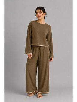 Twenty Dresses by Nykaa Fashion - Brown Poly Viscose Co-Ord Set