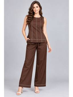 Twenty Dresses by Nykaa Fashion - Cotton Brown Co-Ord Set