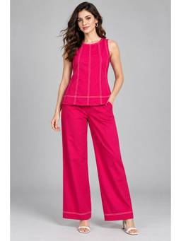 Twenty Dresses by Nykaa Fashion - Fuchsia Cotton Pink Co-Ord Set