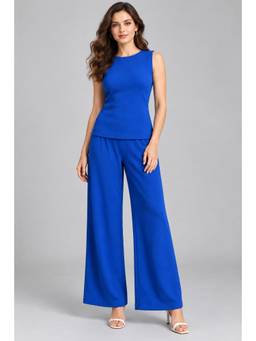 Twenty Dresses by Nykaa Fashion - Royal Blue Cotton Co-Ord Set
