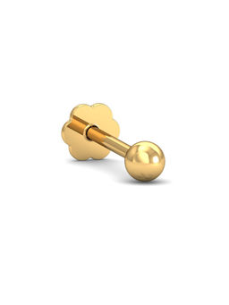 KuberBox - 2.5 MM Gold Ball Nose Stud 18K Gold