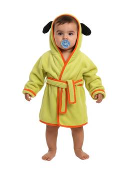 Creeva - Yellow Cuddle Hooded Baby Bathrobe
