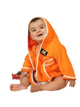 Creeva - Orange Cuddle Hooded Baby Bathrobe