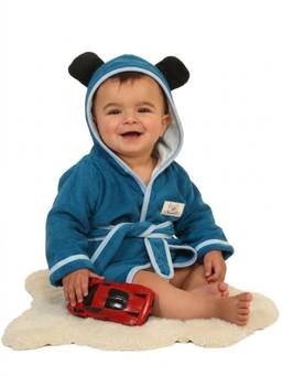 Creeva - Teal Cuddle Hooded Baby Bathrobe