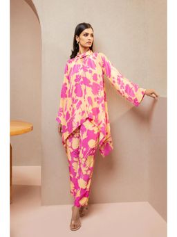 DOHR INDIA - Claire Orange Floral Printed Crepe Co-Ord (Set of 2)