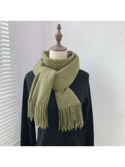 CrossKulture - Women Olive Winter Solid Scarf