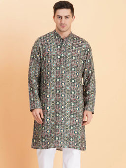 SG LEMAN - Men's Green Kurta