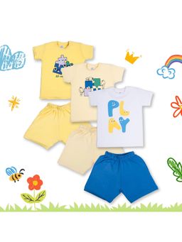 Blumbuds - Boys Cotton T-shirt and Short (Pack of 3)