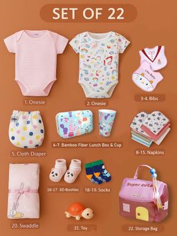 Little Surprise Box - Super cute Pink Home Newborn Hamper Gift Box for Baby (0-6 Months)