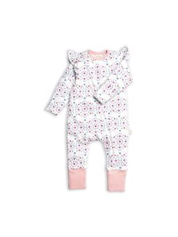 Tiny Twig - White Diagonal Zipsuit