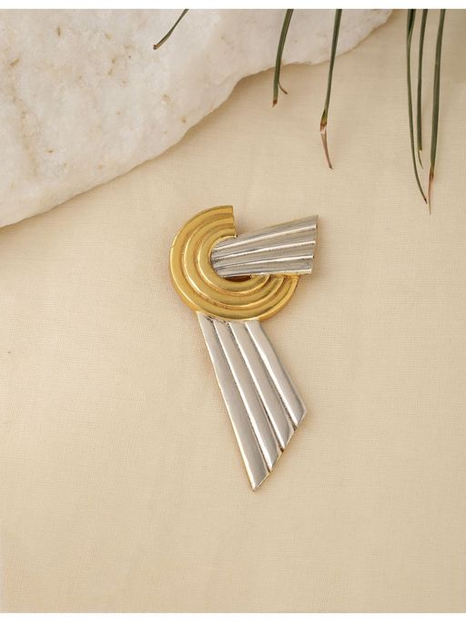 Zurooh Dual Tone Gold and Silver Bold Pendant